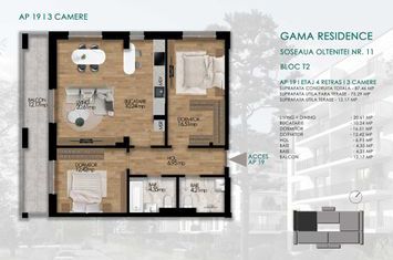 Apartament 3 camere Sos. Oltenitei, nr. 11 - Gama Residence - BL. T2, Ap.19 anunturi imobiliare Bucuresti