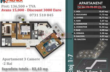 Promoție Limitată - 3 Camere Decomandat - Parc Tudor Arghezi anunturi imobiliare Bucuresti