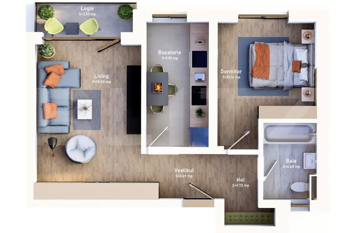 Apartament 2 camere de vanzare MEHALA - Timis anunturi imobiliare Timis