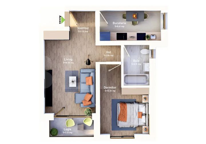 Apartament 2 camere de vanzare MEHALA - Timis anunturi imobiliare Timis