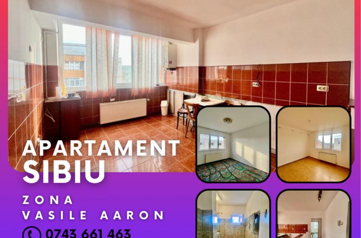 Apartament 3 camere de vanzare VASILE AARON - Sibiu anunturi imobiliare Sibiu