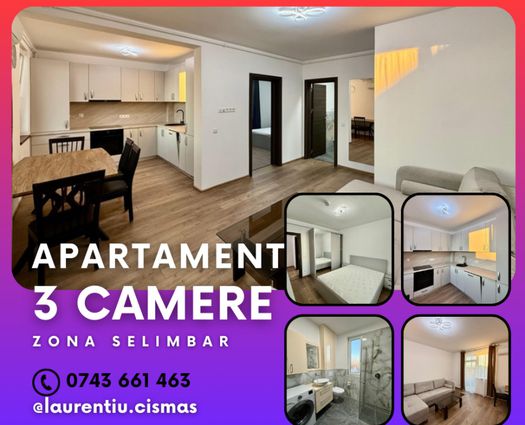 Apartament 3 camere Sibiu, 70 mp