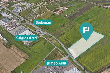 Teren de 55.340 mp, vis-a-vis de Jumbo, Arad anunturi imobiliare Arad