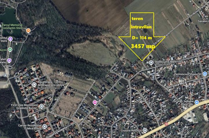 Teren intravilan de vânzare 3457 mp Ploiesti Bucov anunturi imobiliare Prahova