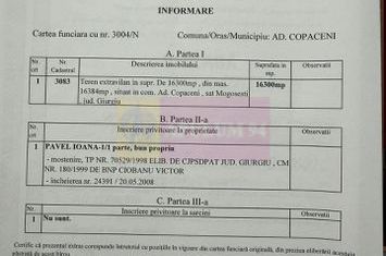 Teren 16.300 mp Mogoșești | ideal investiție și parcelare anunturi imobiliare Giurgiu