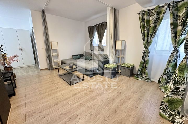 Apartament cu o camera mobilat, la etaj intermediar in Giroc la asfalt anunturi imobiliare Timis