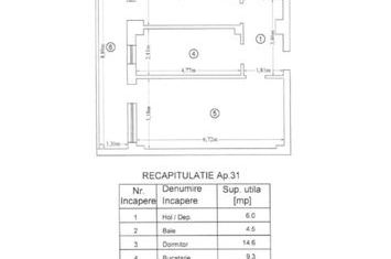 Apartament nou de vanzare Iasi 2 camere decomandate zona Copou, intabulat anunturi imobiliare Iasi