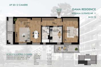 Apartament 3 camere Sos. Oltenitei, nr. 11 - Gama Residence - BL. T2, Ap.20 anunturi imobiliare Bucuresti