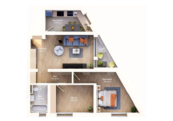 Apartament 3 camere de vanzare MEHALA - Timis anunturi imobiliare Timis