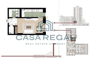 Apartament cu 1 camera, 40.82mp utili, etajul 2 anunturi imobiliare Bihor