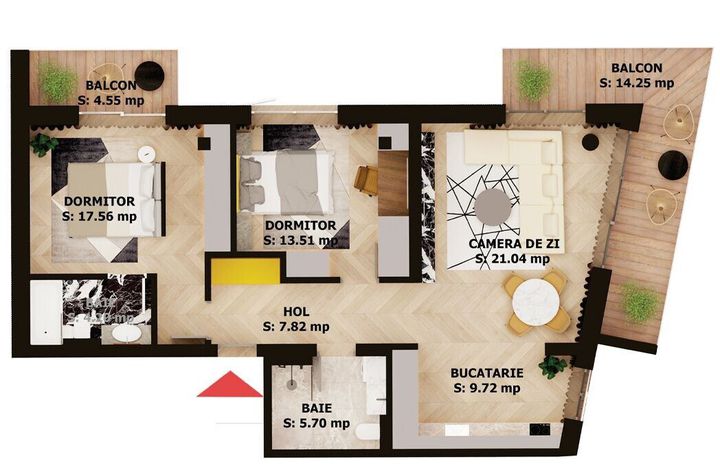 Apartament nou, 3 camere, 245 000 Euro. Comision 0. anunturi imobiliare Bihor