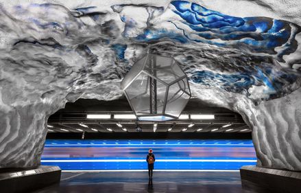 Rețeaua de metrou din Stockholm, cea mai lungă galerie de artă din lume (FOTO)