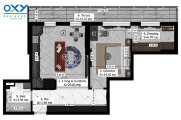 Rahova-Oxy Residence 2 camere Tip 9 mobilat/utilat anunturi imobiliare Bucuresti