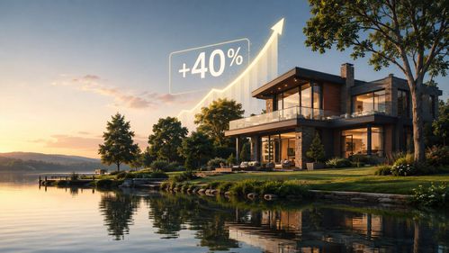 Casa de langa lac este cu 40% mai scumpa