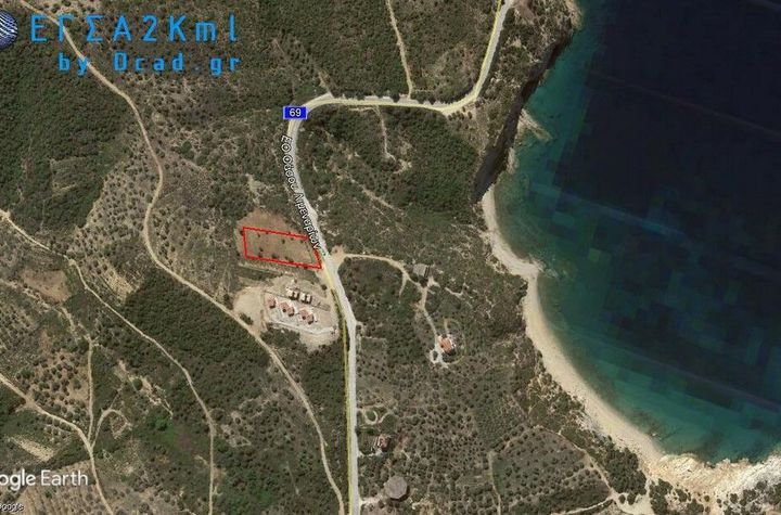 Teren construibil 1973 mp, Skala Maries-Limenaria anunturi imobiliare Grecia