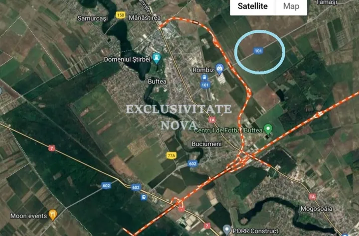 Vanzare teren Buftea TAMAS acces Autostrada A0 si Centura ocolitoare Buftea anunturi imobiliare Bucuresti