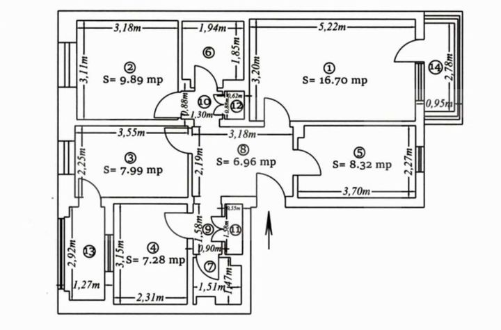 Apartament 4 camere de vanzare BOTOSANI - Botosani anunturi imobiliare Botosani