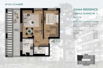 Apartament 2 camere Sos. Oltenitei, nr. 11 - Gama Residence - BL. T2, Ap.24 anunturi imobiliare Bucuresti
