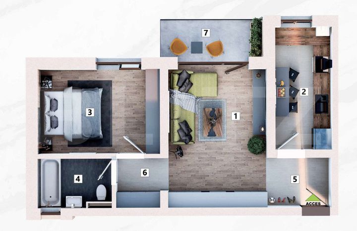 Apartament 2 camere de vanzare MEHALA - Timis anunturi imobiliare Timis
