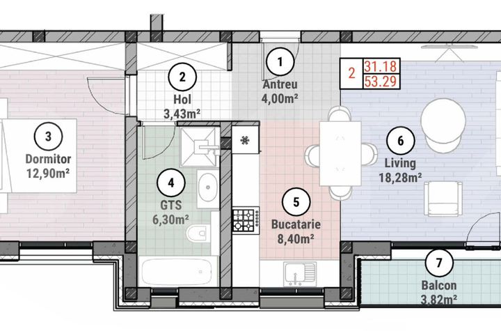 Apartament 2 camere de vanzare MOSNITA NOUA - Timis anunturi imobiliare Timis