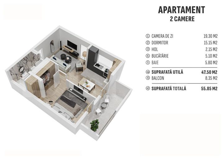 Apartament 2 camere de vanzare BISTRITA - Bistrita-Nasaud anunturi imobiliare Bistrita-Nasaud