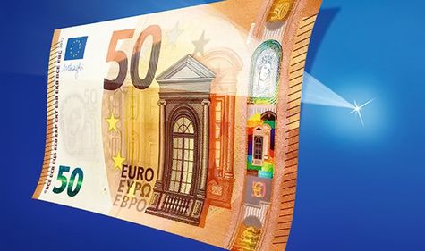 BCE prezintă noua bancnotă de 50 de euro și anunță scăderea falsificărilor