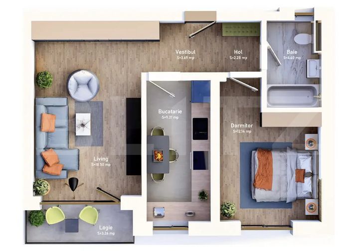 Apartament 2 camere de vanzare MEHALA - Timis anunturi imobiliare Timis