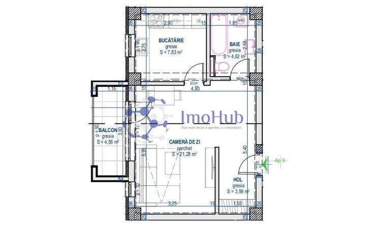 1 cameră | Etaj 1 | Centru – NYBO Residence, Iași anunturi imobiliare Iasi