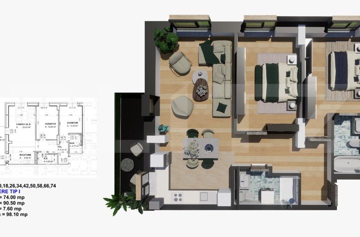Apartament 3 camere de vanzare VALEA ROSIE - Dolj anunturi imobiliare Dolj