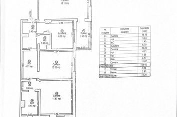 Apartament cu 3 camere, 2 bai, 2 balcoane, decomandat, zona Freidorf anunturi imobiliare Timis