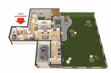 PROPRIETATE VANDUTA Apartament ARED spectaculos cu gradina si garaj anunturi imobiliare Arad