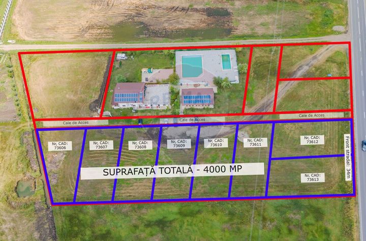 Teren Intravilan de Vânzare 4,000mp Deschidere la DN24 intrare Vaslui anunturi imobiliare Vaslui