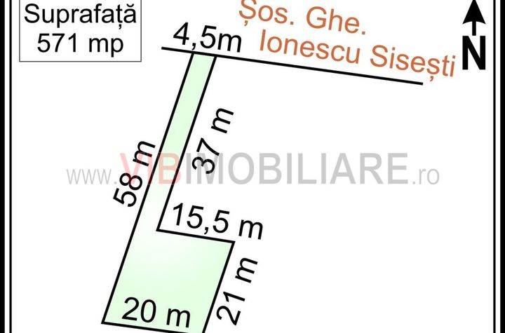 Baneasa - Sisesti Stradal, teren intravilan, suprafata 571 mp anunturi imobiliare Bucuresti