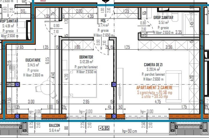 Apartament 2 camere de vanzare BACIU - Cluj anunturi imobiliare Cluj